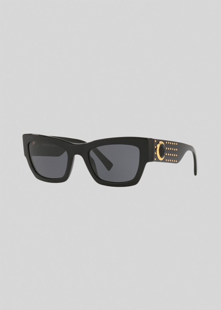 Versace Black Medusa Ares Temple Stud γυαλια ηλιου γυναικεια μαυρα | ZHKS3FC