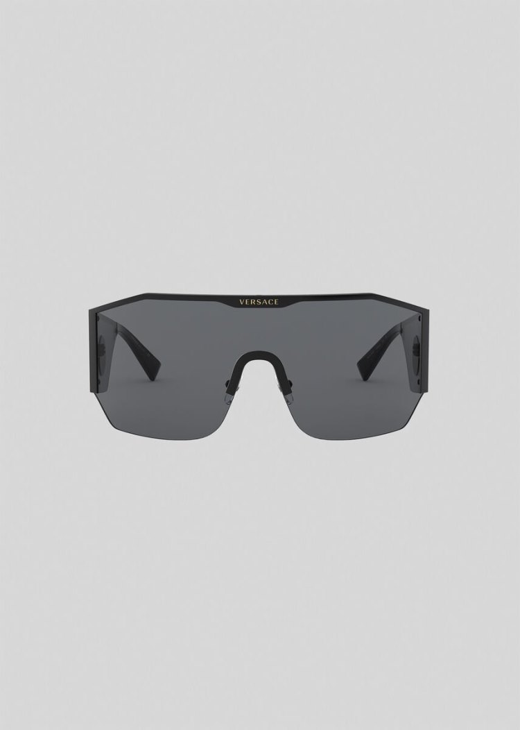 Versace Black Medusa Halo Shield γυαλια ηλιου ανδρικα μαυρα | DO5SGH7
