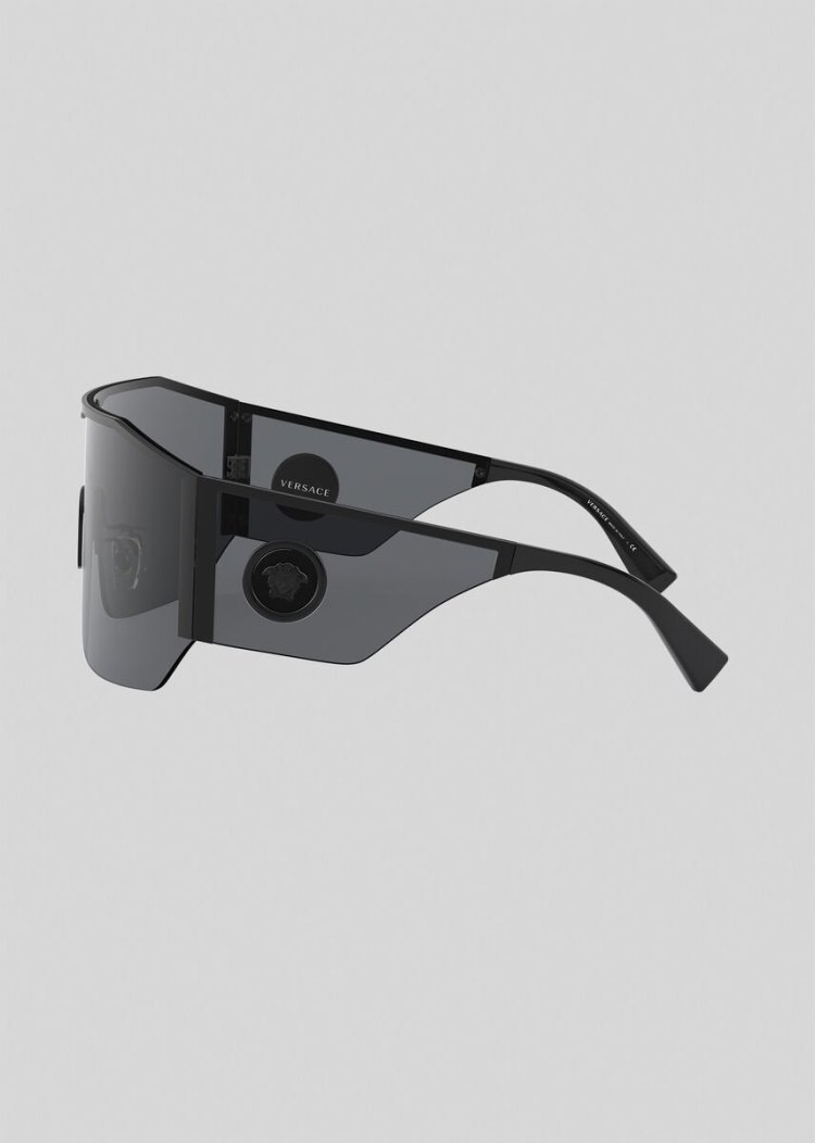 Versace Black Medusa Halo Shield γυαλια ηλιου ανδρικα μαυρα | DO5SGH7