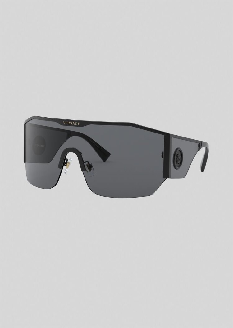 Versace Black Medusa Halo Shield γυαλια ηλιου ανδρικα μαυρα | DO5SGH7