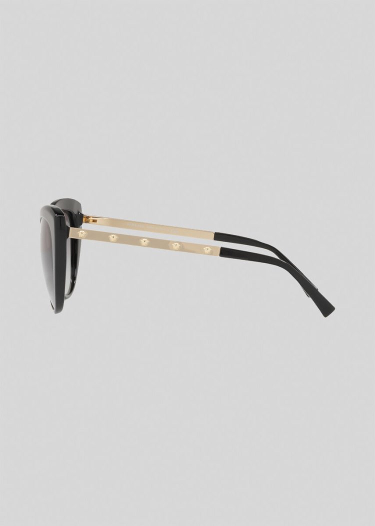 Versace Black Medusina Cat Eye γυαλια ηλιου γυναικεια μαυρα | JTQ6PBY