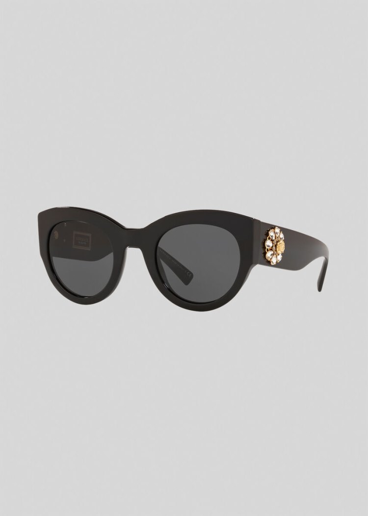 Versace Black Tribute Jewel γυαλια ηλιου γυναικεια μαυρα | O3ZV9VC