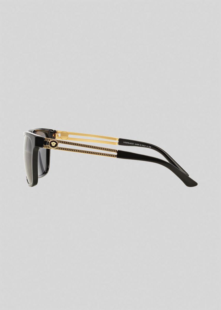 Versace Black V-Vanitas Square γυαλια ηλιου γυναικεια μαυρα | EOUAHH8