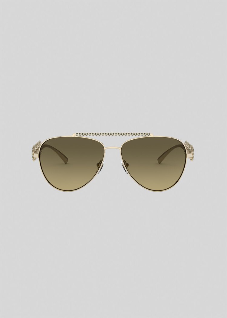 Versace Brown Signature Medusa Pilot γυαλια ηλιου γυναικεια καφε | 0OLGTSS