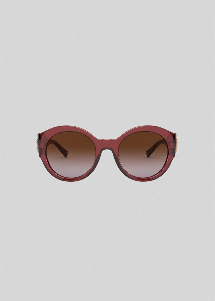 Versace Burgundy Round Medusa Crystal γυαλια ηλιου γυναικεια μπορντο | 74LGHAD