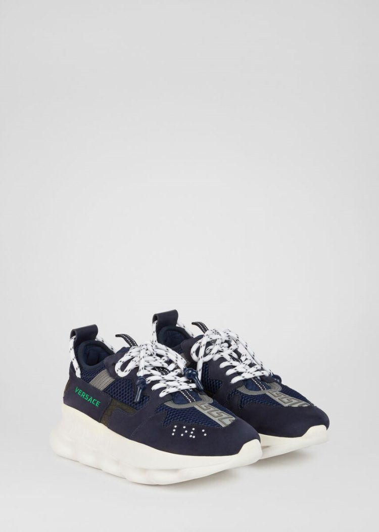 Versace Chain Reaction 2 Sneakers αθλητικα ανδρικα μπλε | 7HO5LVN