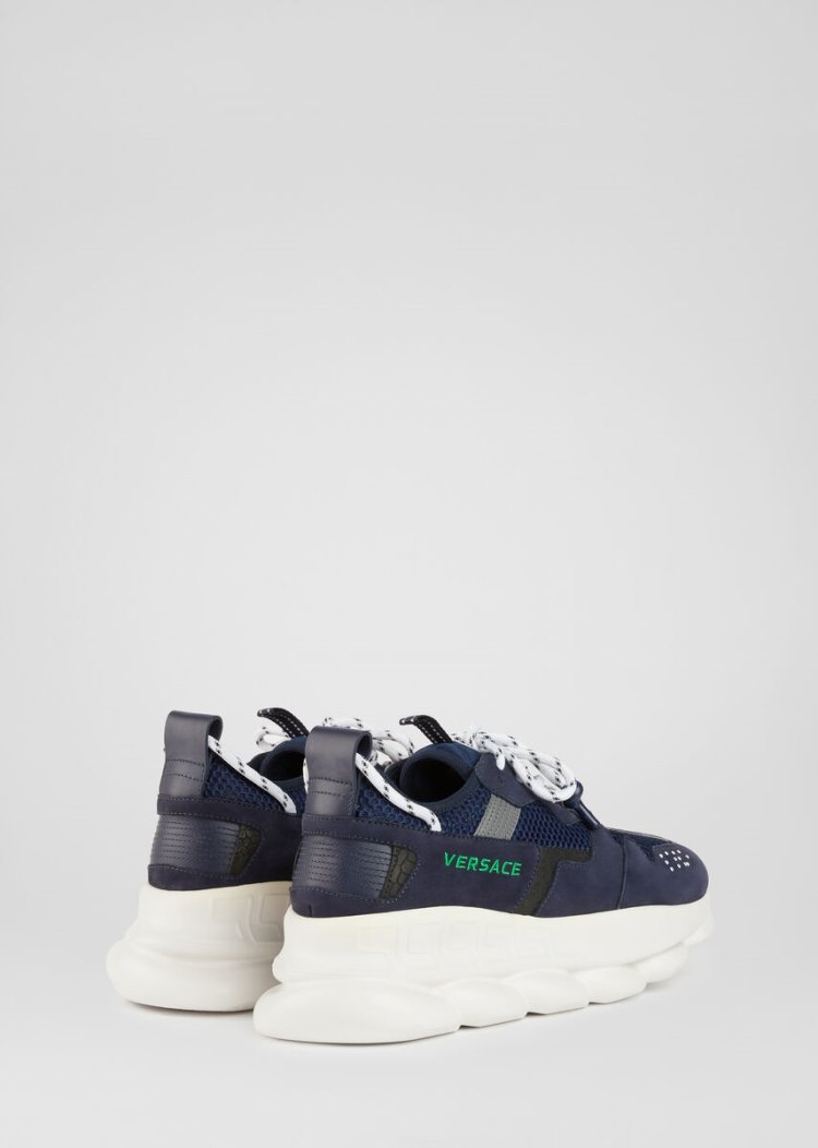 Versace Chain Reaction 2 Sneakers αθλητικα ανδρικα μπλε | 7HO5LVN