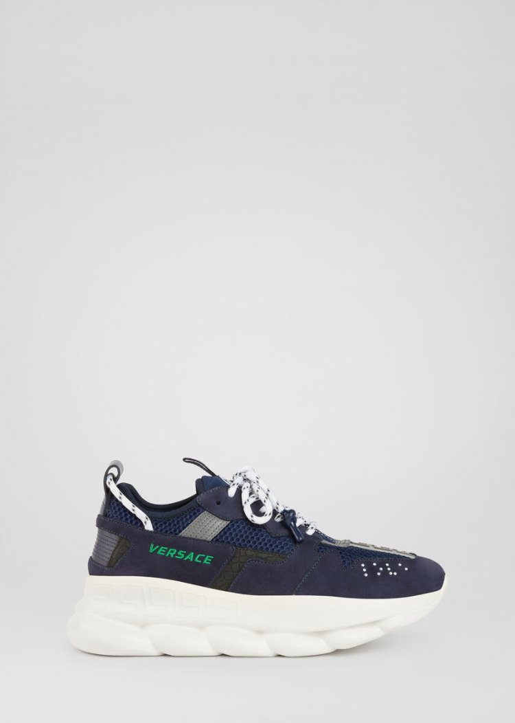 Versace Chain Reaction 2 Sneakers αθλητικα ανδρικα μπλε | 7HO5LVN
