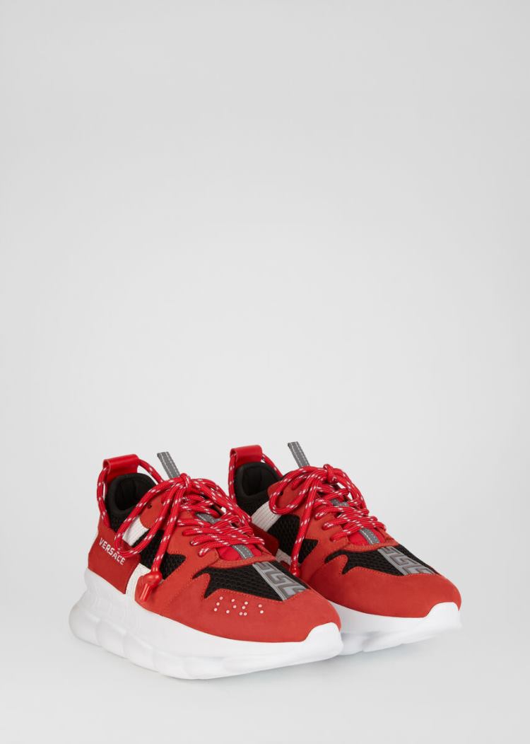 Versace Chain Reaction 2 Trainers αθλητικα γυναικεια κοκκινα | DB0DEF3