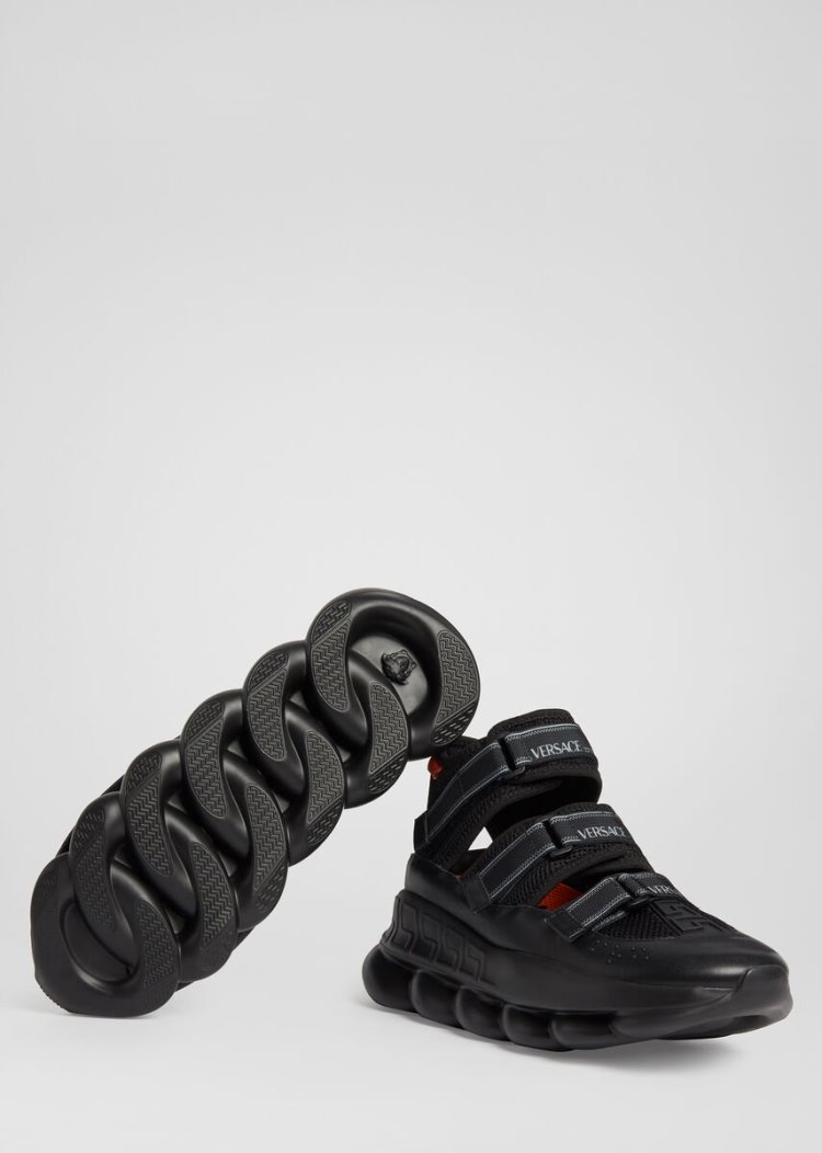 Versace Chain Reaction Sandals σανδαλια ανδρικα μαυρα | IVS0932