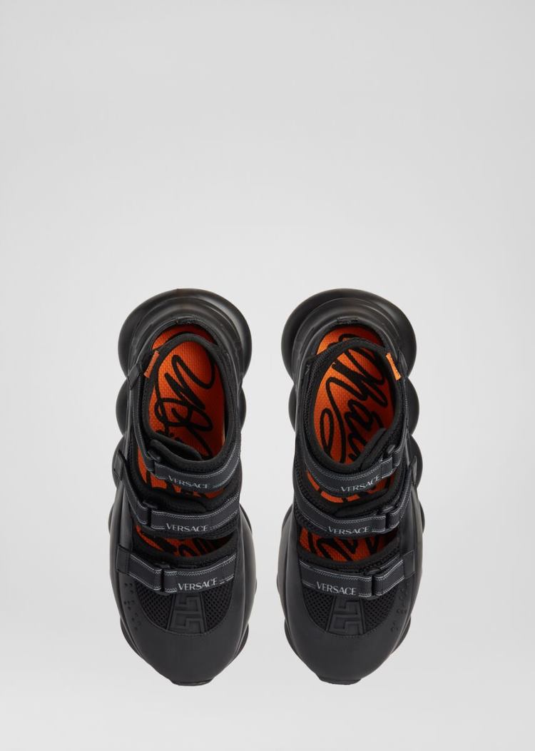 Versace Chain Reaction Sandals σανδαλια ανδρικα μαυρα | IVS0932