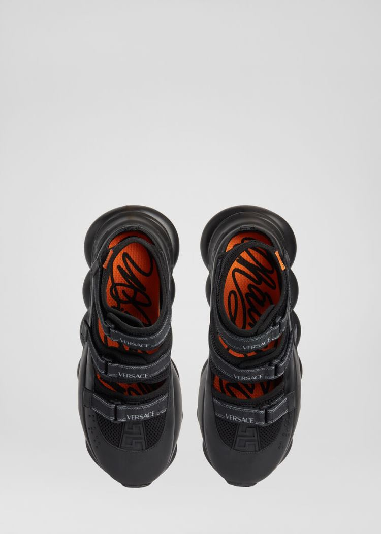 Versace Chain Reaction Sandals σανδαλια ανδρικα μαυρα | OVMSJRN