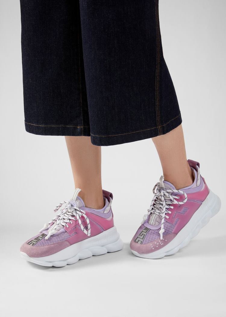 Versace Chain Reaction Trainers αθλητικα γυναικεια μωβ | 0XSBOPF
