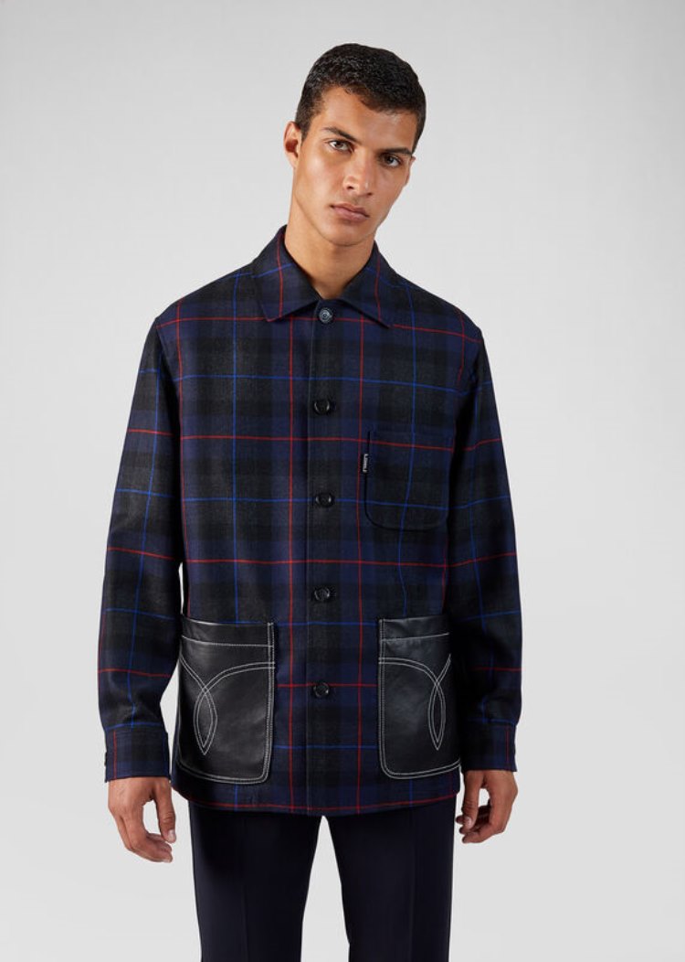 Versace Checked Wool Jacket μπουφαν ανδρικα Πολύχρωμο | 4S8UDT7