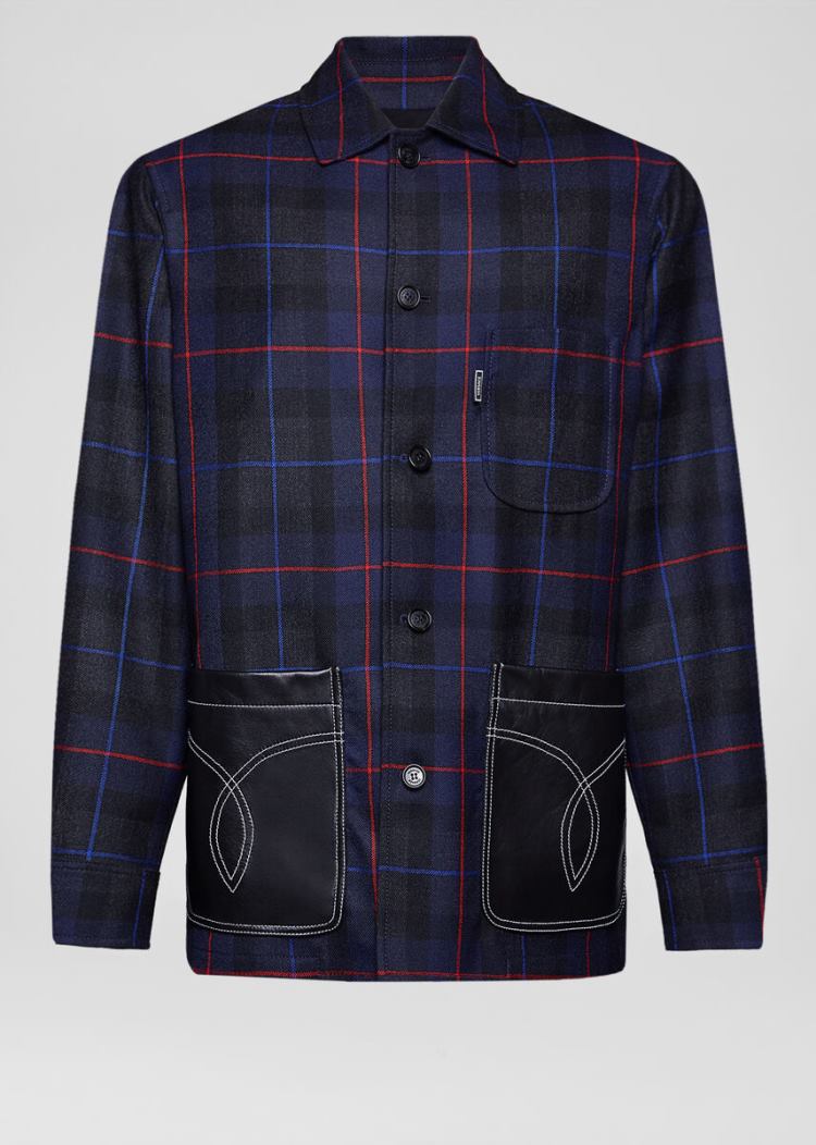 Versace Checked Wool Jacket μπουφαν ανδρικα Πολύχρωμο | 4S8UDT7