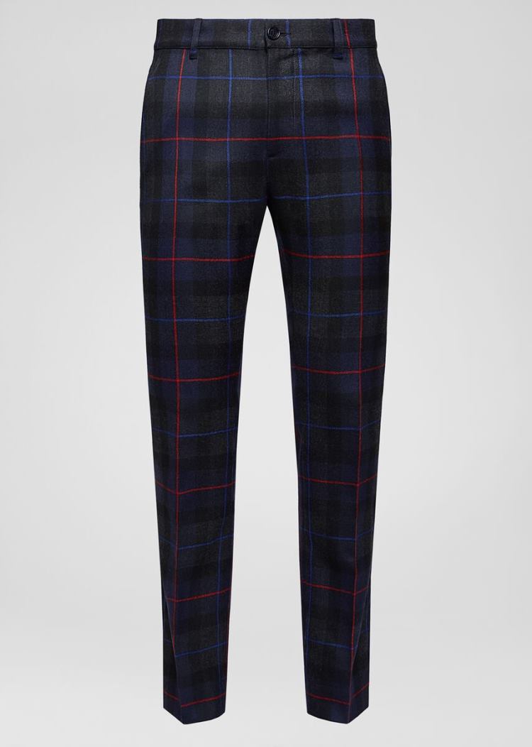 Versace Checked Wool Trousers παντελόνι ανδρικα Πολύχρωμο | 1FOAPYJ