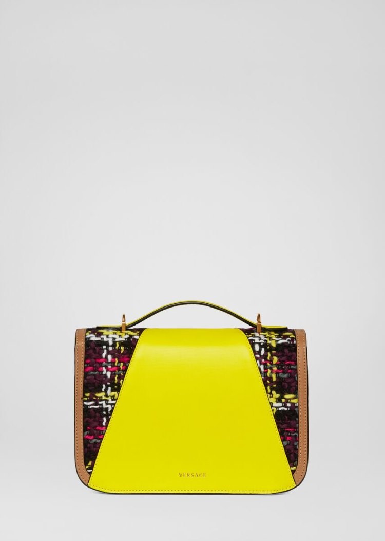 Versace Checkered Tweed Virtus Shoulder Bag τσάντεσ ώμου γυναικεια Πολύχρωμο | X1F3QFR