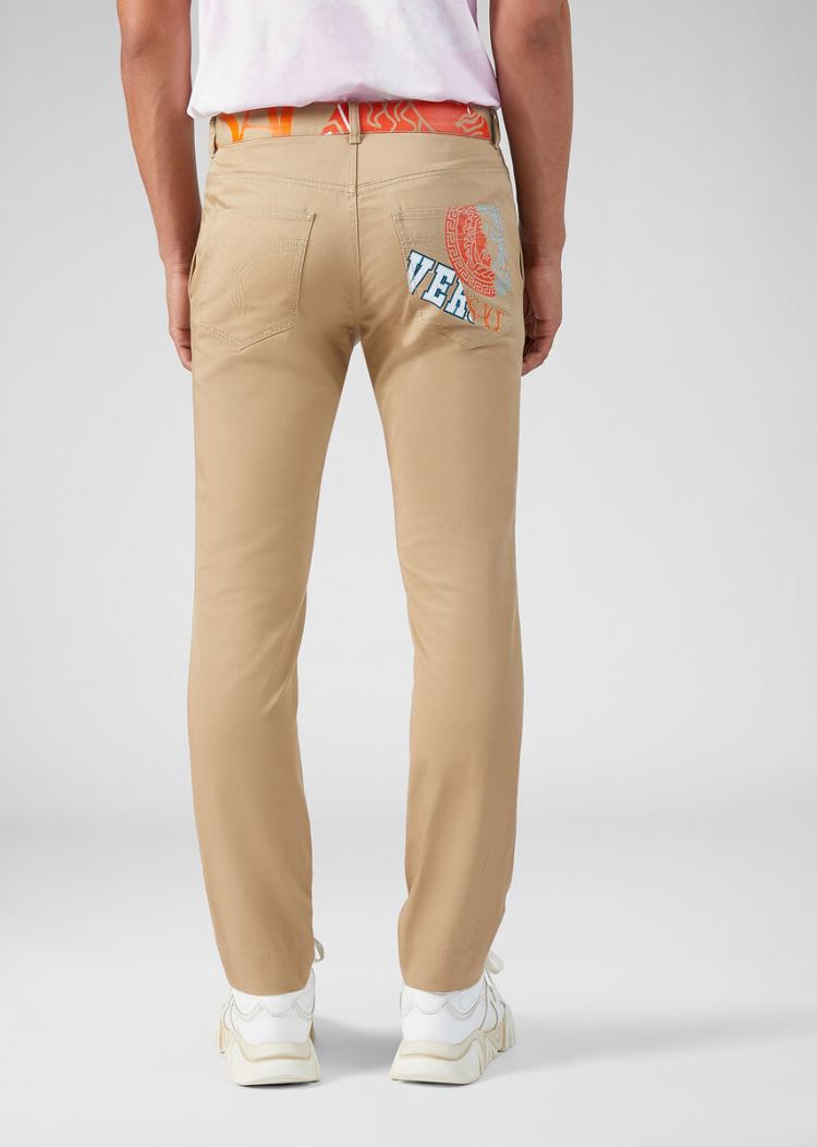 Versace Compilation Trousers παντελόνι ανδρικα Χακί | 1YWR7NB