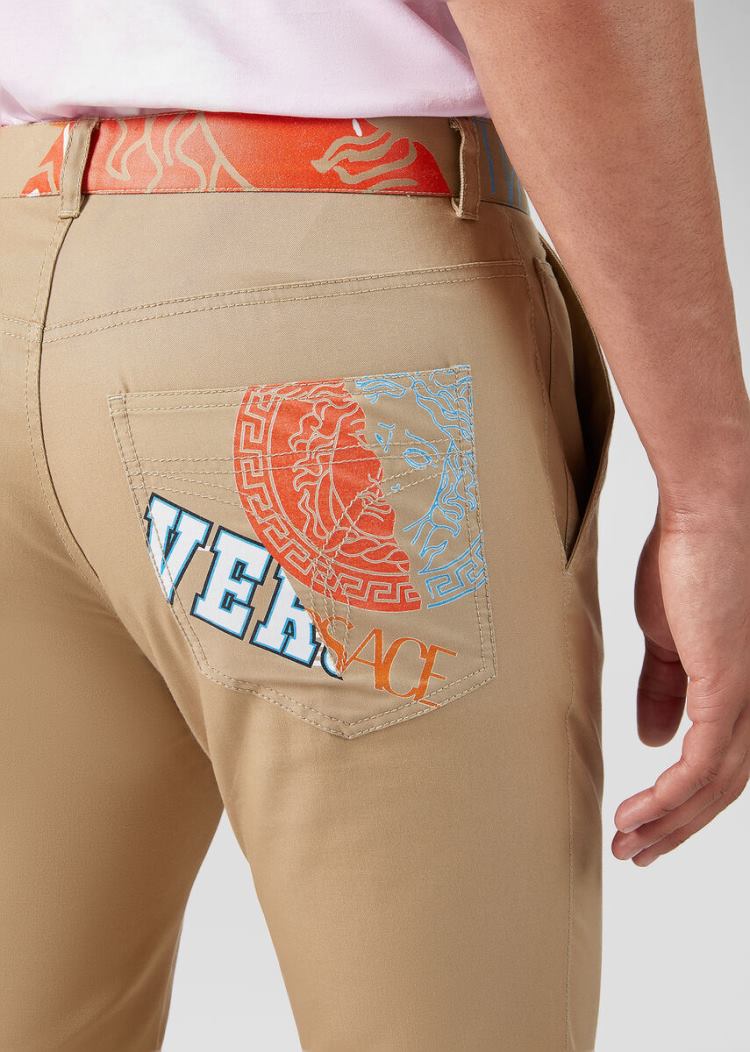 Versace Compilation Trousers παντελόνι ανδρικα Χακί | 1YWR7NB