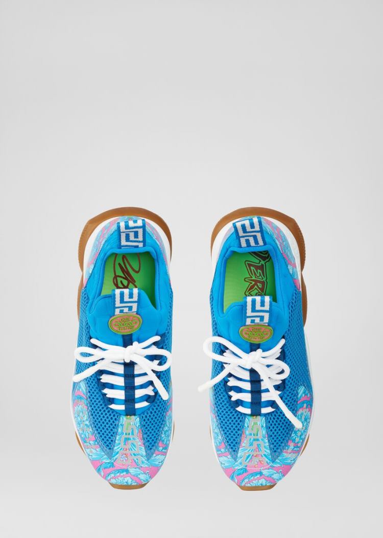 Versace Cross Chainer Trainers αθλητικα ανδρικα μπλε | 2LVWQKD