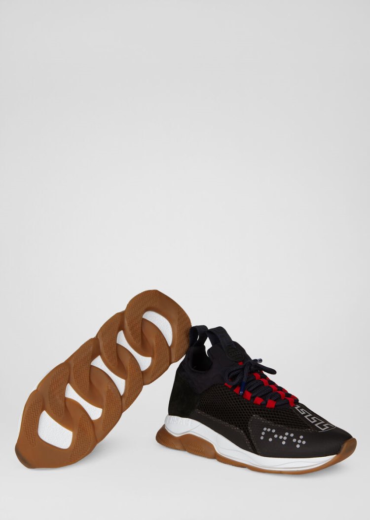 Versace Cross Chainer Trainers αθλητικα ανδρικα μαυρα | WW3MEHA