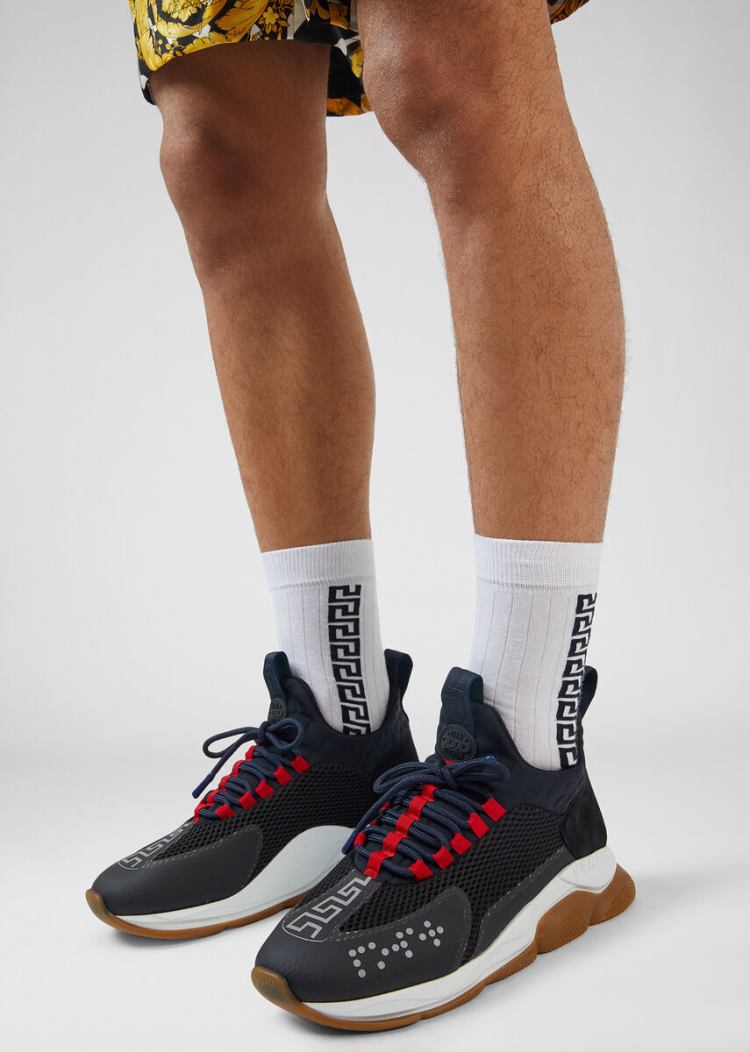 Versace Cross Chainer Trainers αθλητικα ανδρικα μαυρα | WW3MEHA