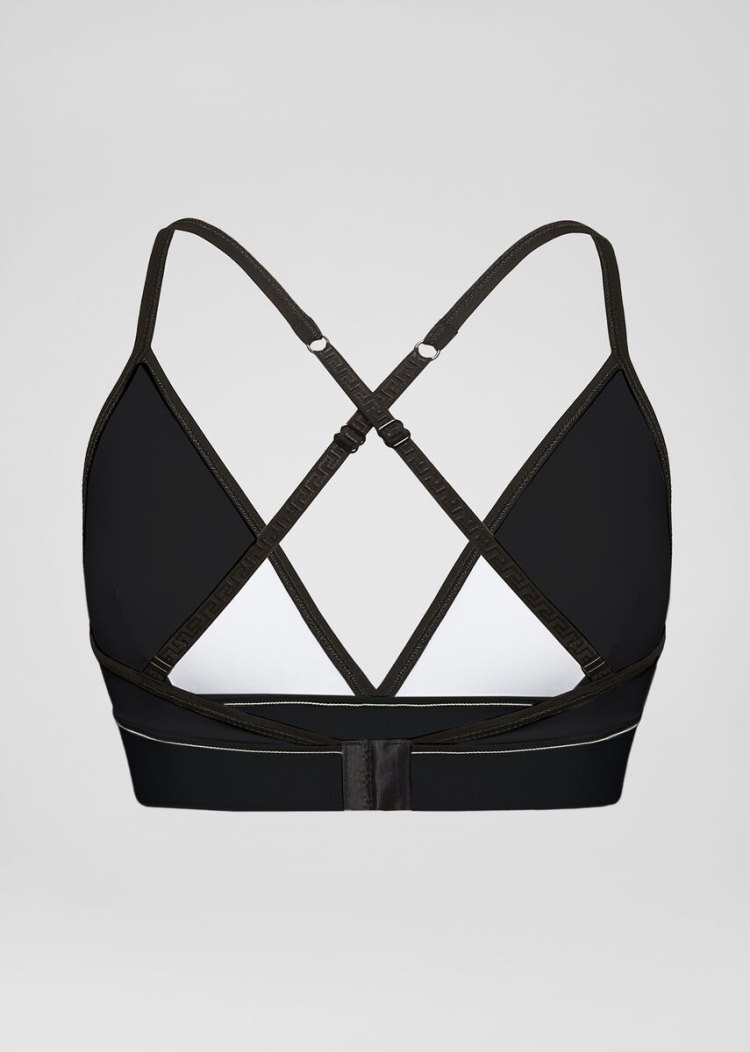 Versace Crystal GV Signature Bralette εσωρουχα γυναικεια μαυρα | JSB9E8S