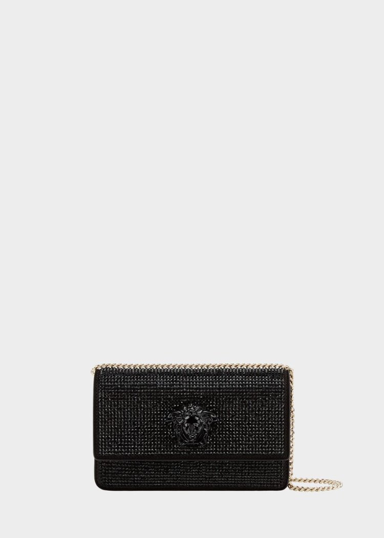 Versace Crystal Palazzo Evening Bag Evening Bags γυναικεια μαυρα | UE0JHSU