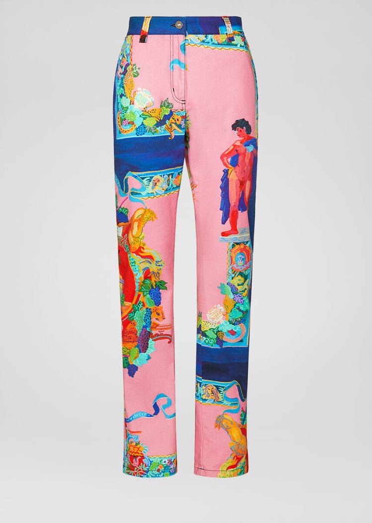 Versace Denim Caravaggio Print Jeans τζιν παντελονι γυναικεια Πολύχρωμο | 3Z40VPW