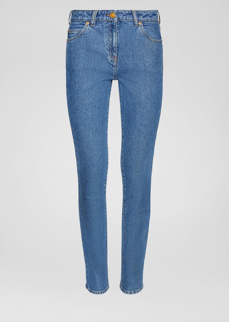 Versace Denim Medusa Jeans τζιν παντελονι γυναικεια ανοιχτο μπλε | 1I7LDYQ