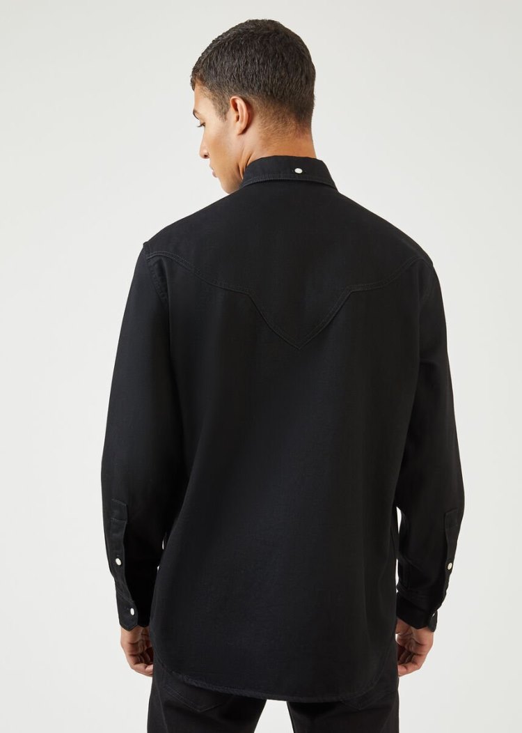 Versace Denim Shirt πουκαμισα ανδρικα μαυρα | 1Q2GZF1