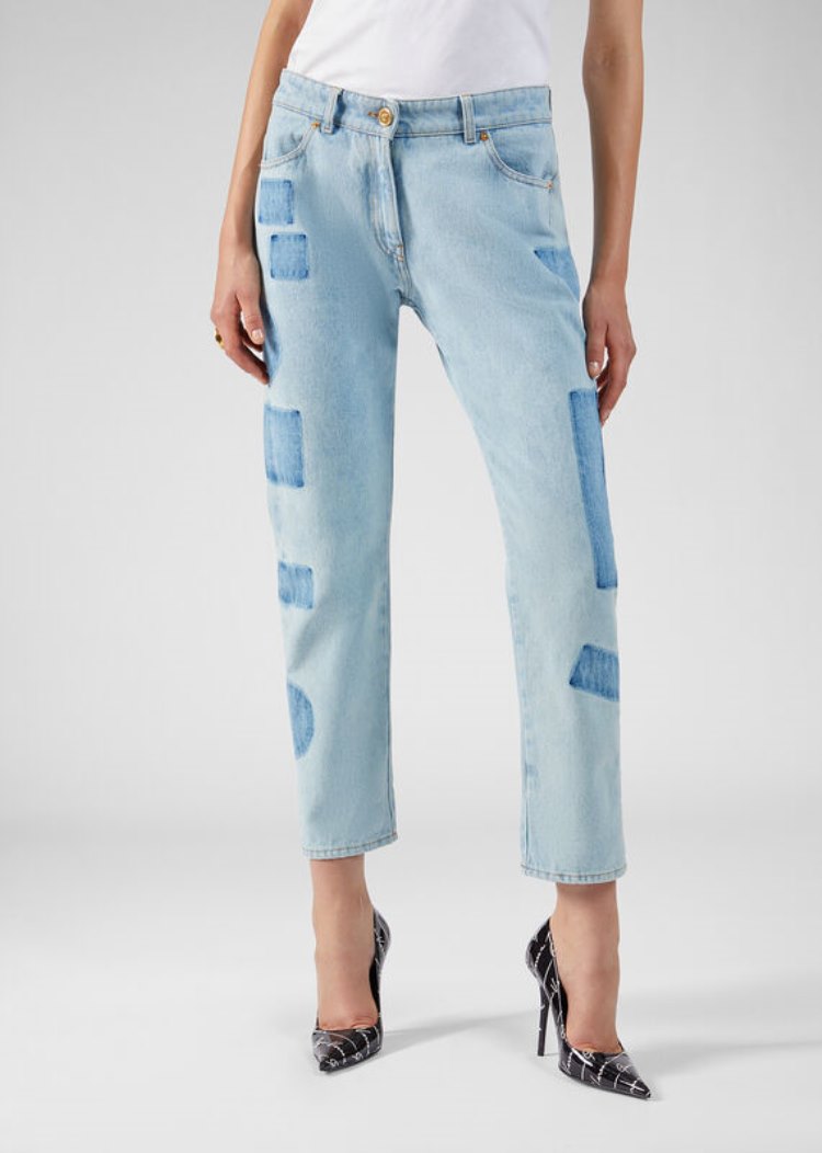 Versace Denim Signature Jeans τζιν παντελονι γυναικεια μπλε | S24ADSM