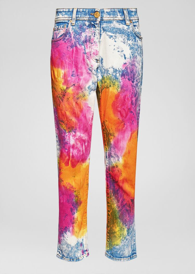 Versace Denim Tie-Dye Jeans τζιν παντελονι γυναικεια Πολύχρωμο | EN6AON7