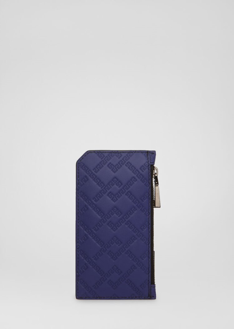 Versace Embossed Greca Argyle πορτοφολι καρτων ανδρικα μπλε | XXQ9OI9