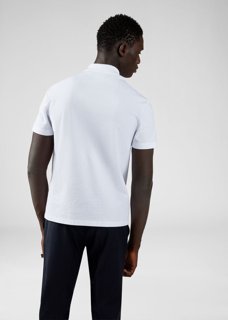 Versace Embroidered Medusa Polo Shirt μπλουζακια πολο ανδρικα ασπρα | I2HF4OZ