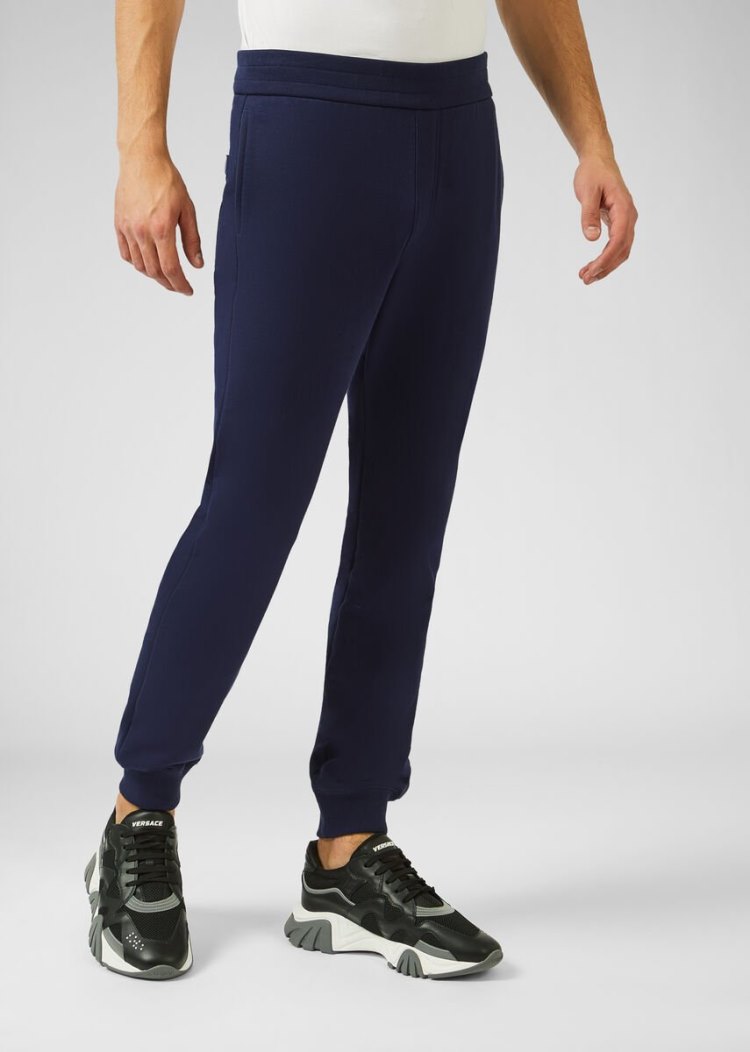 Versace Embroidered Medusa Trackpants παντελόνι ανδρικα μπλε | K4FAM97