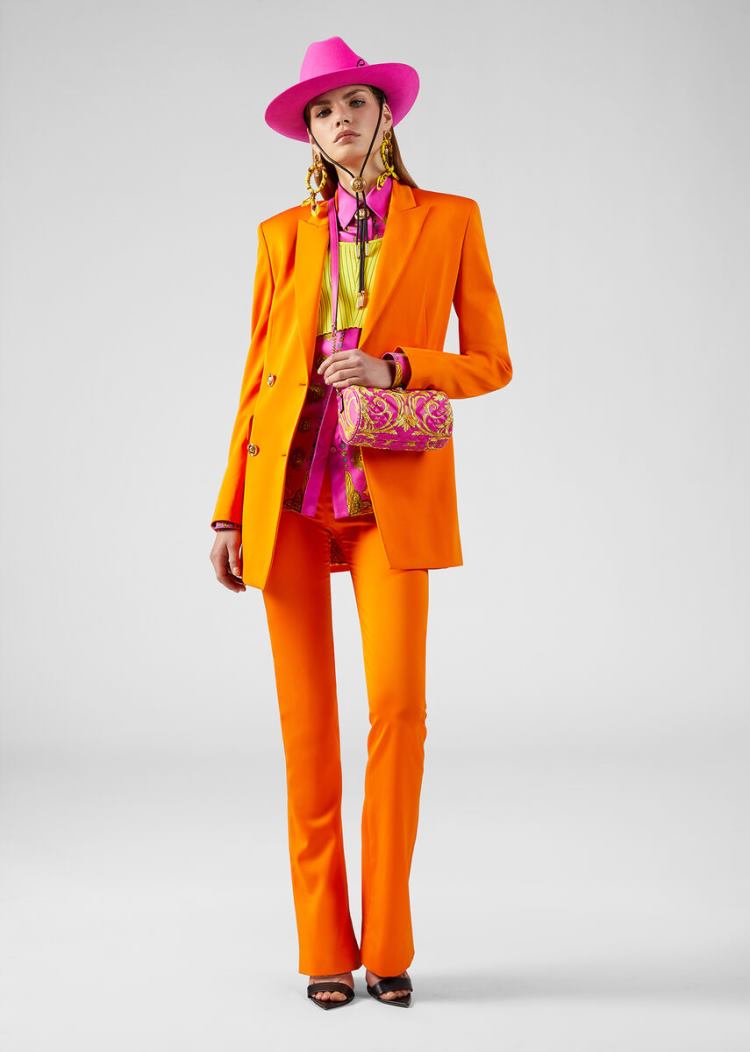 Versace Flared Pants παντελόνι γυναικεια πορτοκαλι | N3XD5FL