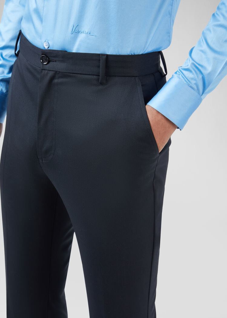 Versace Flared Wool Trousers παντελόνι ανδρικα μαυρα | QKI9FCK