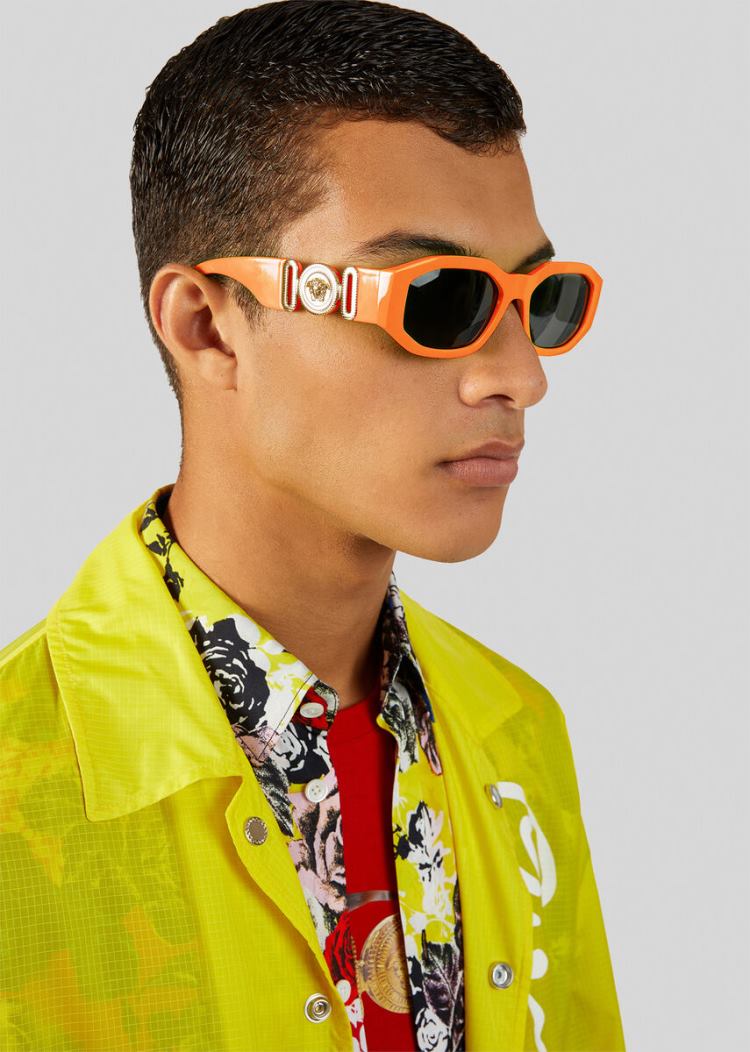 Versace Fluo Orange Medusa Biggie γυαλια ηλιου ανδρικα πορτοκαλι | 3BDG98C