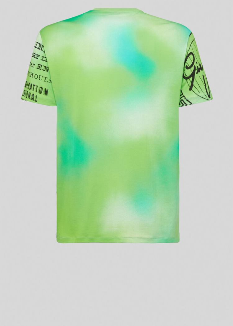 Versace GV Logo T Shirt μπλουζακια ανδρικα πρασινο | CWH4TOS