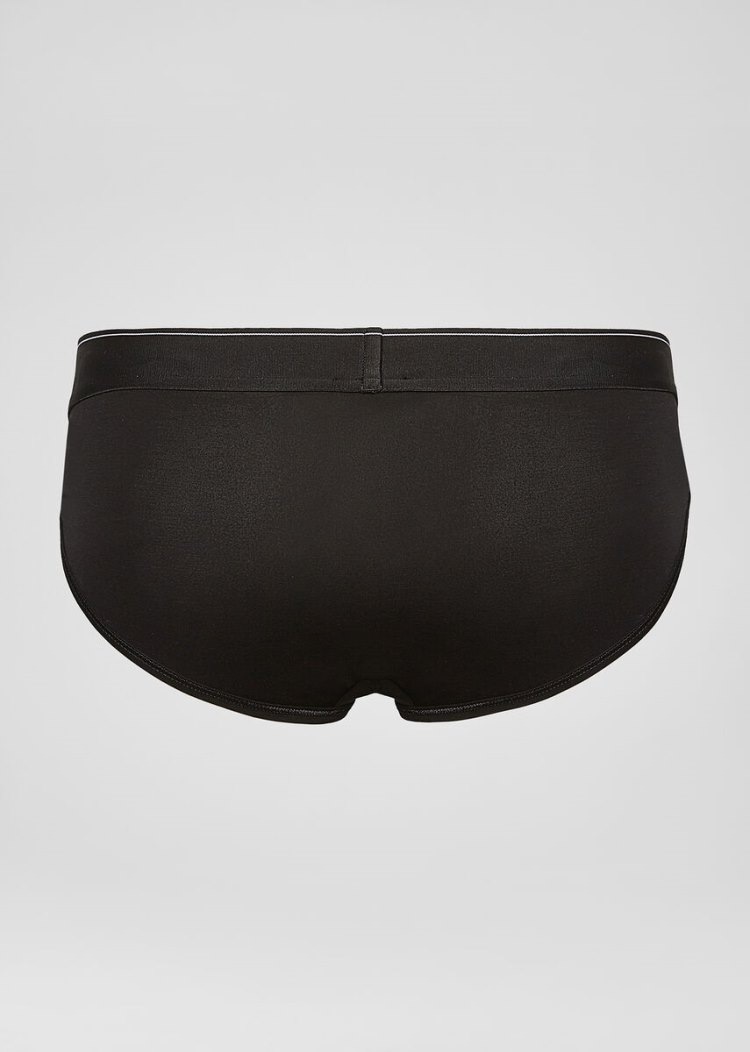 Versace GV Signature Border Briefs εσωρουχα ανδρικα μαυρα | 7WHUX4V