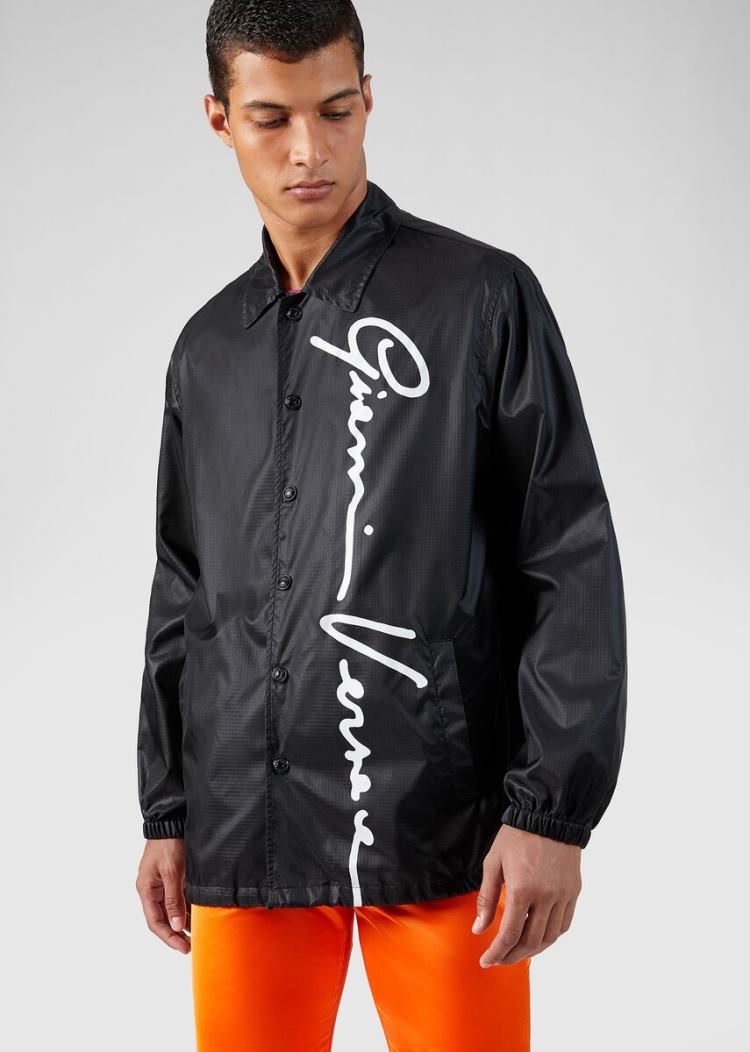 Versace GV Signature Jacket μπουφαν ανδρικα μαυρα | L1JI54N