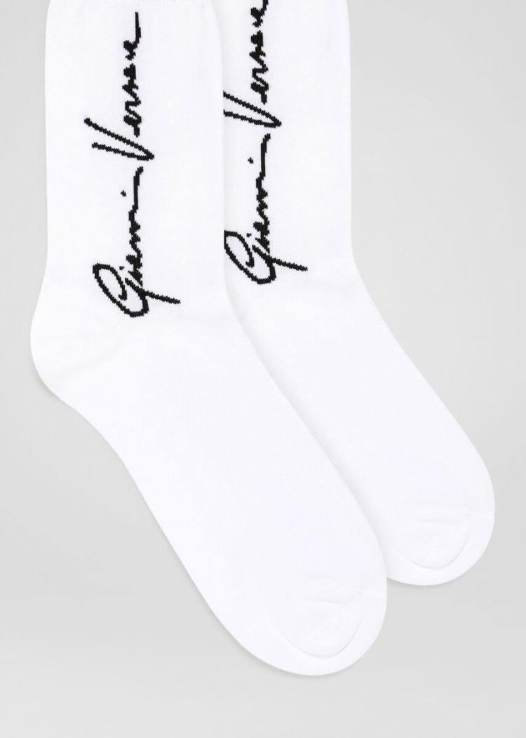 Versace GV Signature Motif Jacquard Socks καλτσεσ ανδρικα ασπρα | 98TN2YS