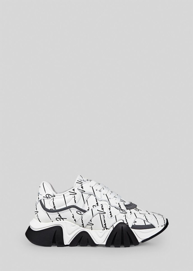 Versace GV Signature Print Squalo Trainers αθλητικα γυναικεια ασπρα | TXWKN82
