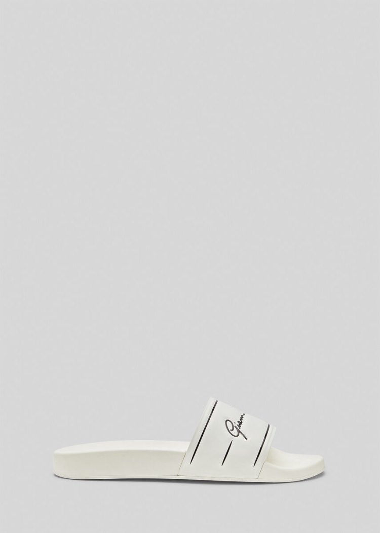 Versace GV Signature Slides παντοφλεσ ανδρικα ασπρα μαυρα | 90I9BJY