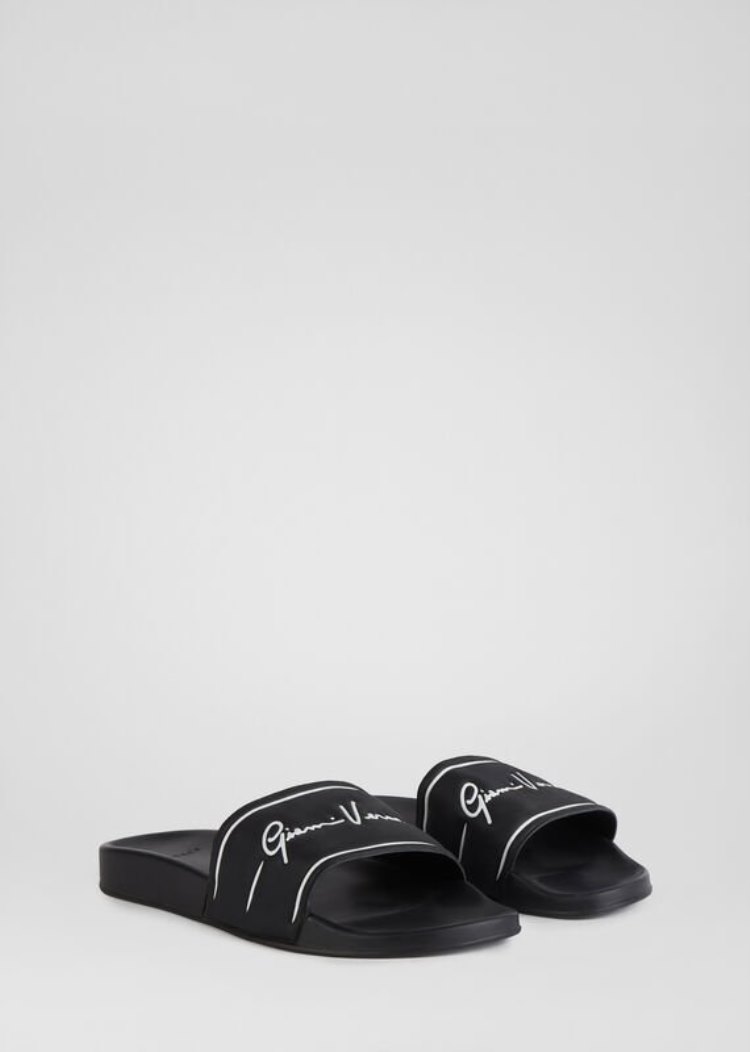 Versace GV Signature Slides παντοφλεσ γυναικεια μαυρα | ZI75UMC