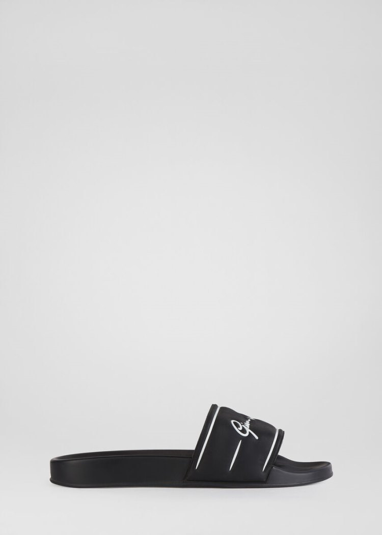 Versace GV Signature Slides παντοφλεσ γυναικεια μαυρα | ZI75UMC