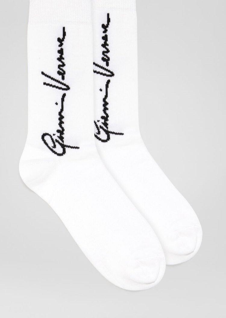 Versace GV Signature Socks καλτσεσ γυναικεια ασπρα | H2OJ7C2