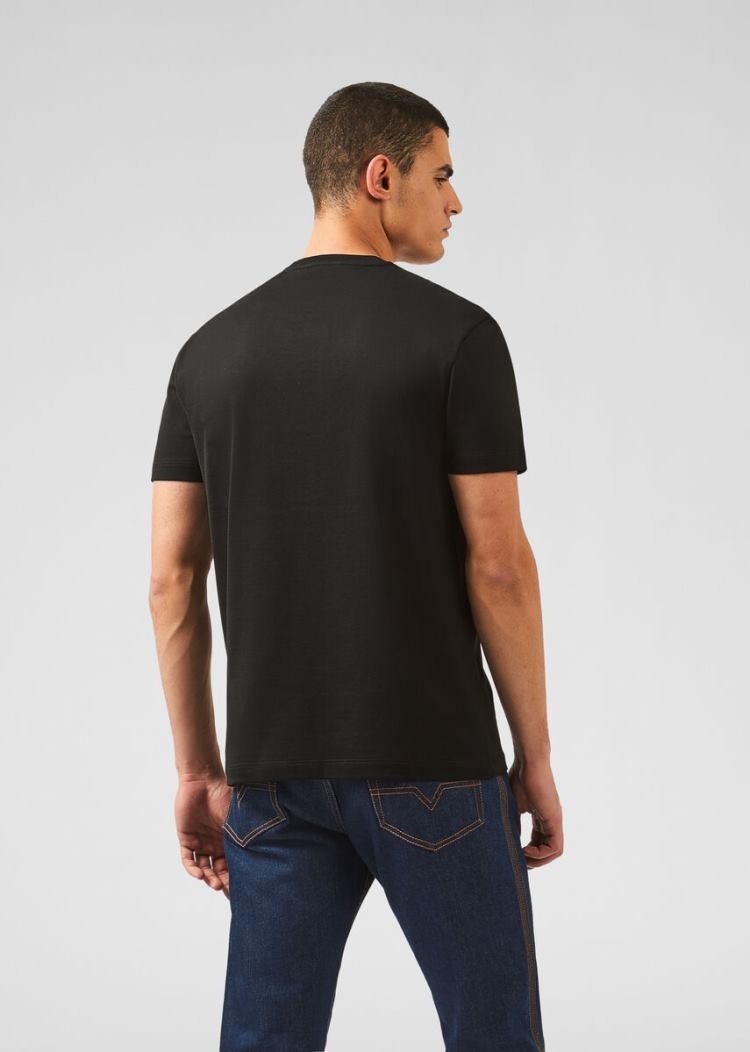 Versace GV Signature T Shirt μπλουζακια ανδρικα μαυρα | TQMI7J1