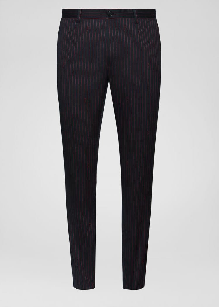 Versace GV Signature Trousers παντελόνι ανδρικα μπλε κοκκινα | GRK749W